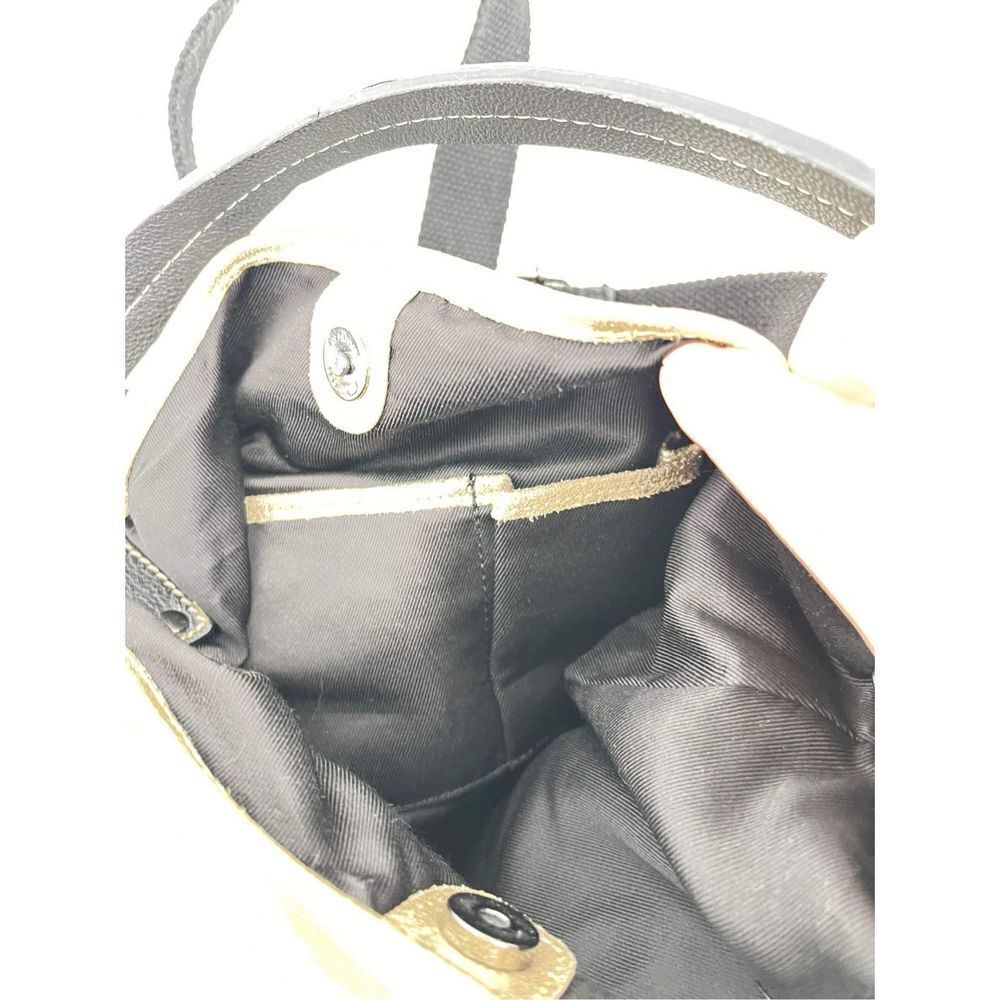 Sorpresa Women's Tote Crossbody Shoulder Bag Gold Metallic Size Large statement - Picture 7 of 11